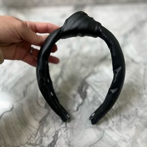 Lele Sadoughi faux leather headband, black